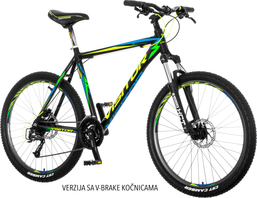 VISITOR ZERO V-BRAKE CRNO ZELENO PLAVI ZER261AM 26"/21"