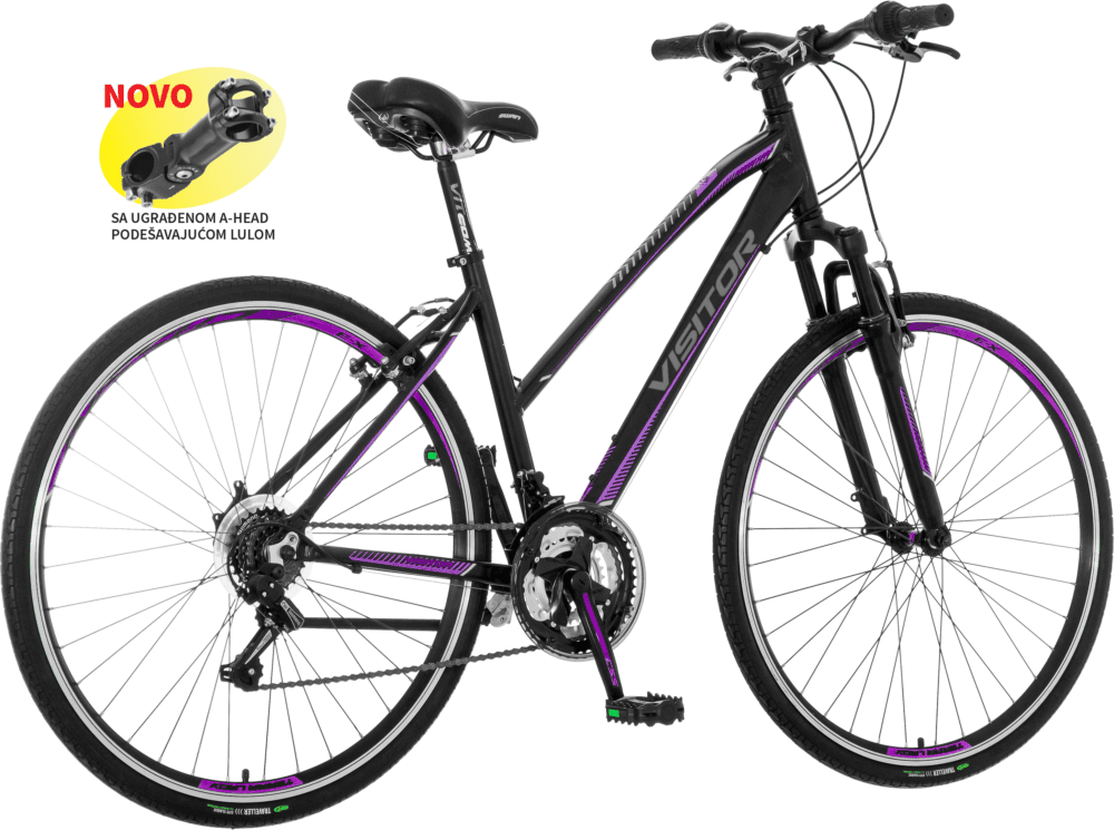 VISITOR TERRA LADY CRNO LJUBICASTO SIVI TRE286AMSP 28"/18"