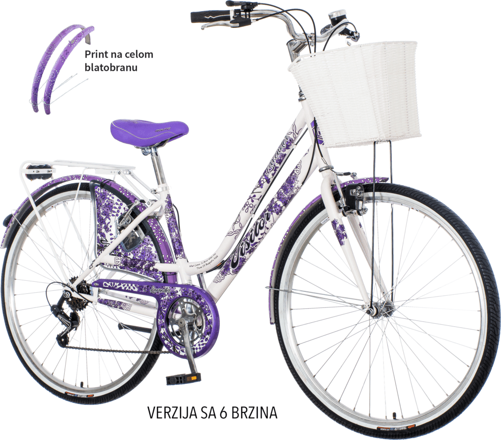 VISITOR LAVENDER VÁROSI KERÉKPÁR 17" VÁZZAL 28" KERÉKKEL