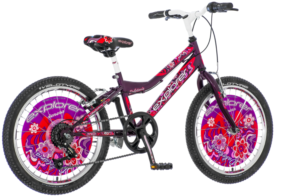EXPLORER DALSTORIA RHI207S6  20”-os kerékpár  v. fékkel  RED / PURPLE